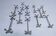 Eleven 70s design metal "crosshair" knife holders