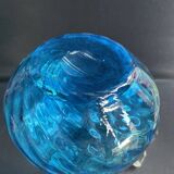 Large enameled blue carafe