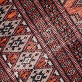 Vintage carpet Uzbek Bukhara handmade 75cm x 132cm 1960s, 1C807