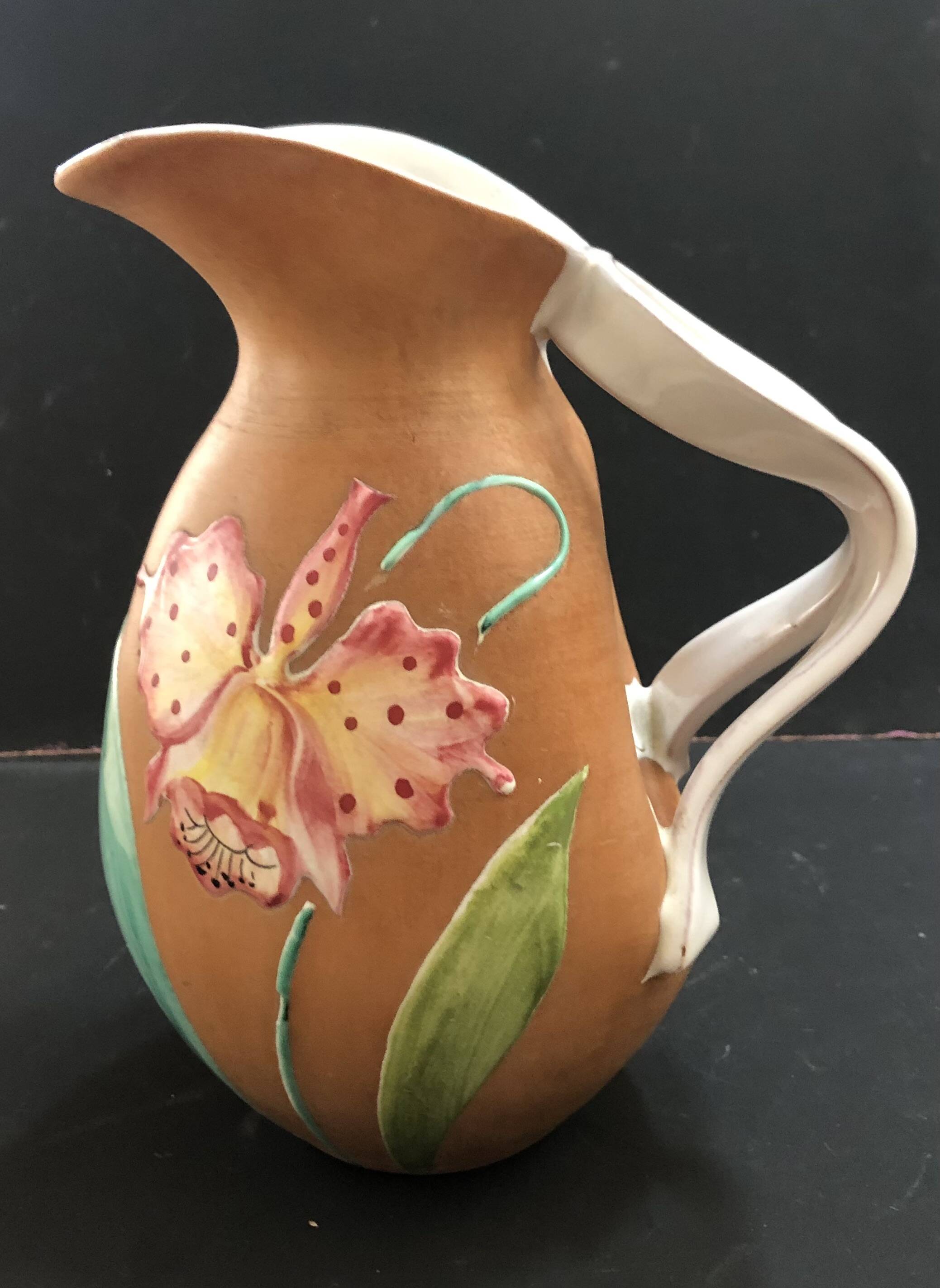 Ceramic pitcher vase by Fiamma, Italy