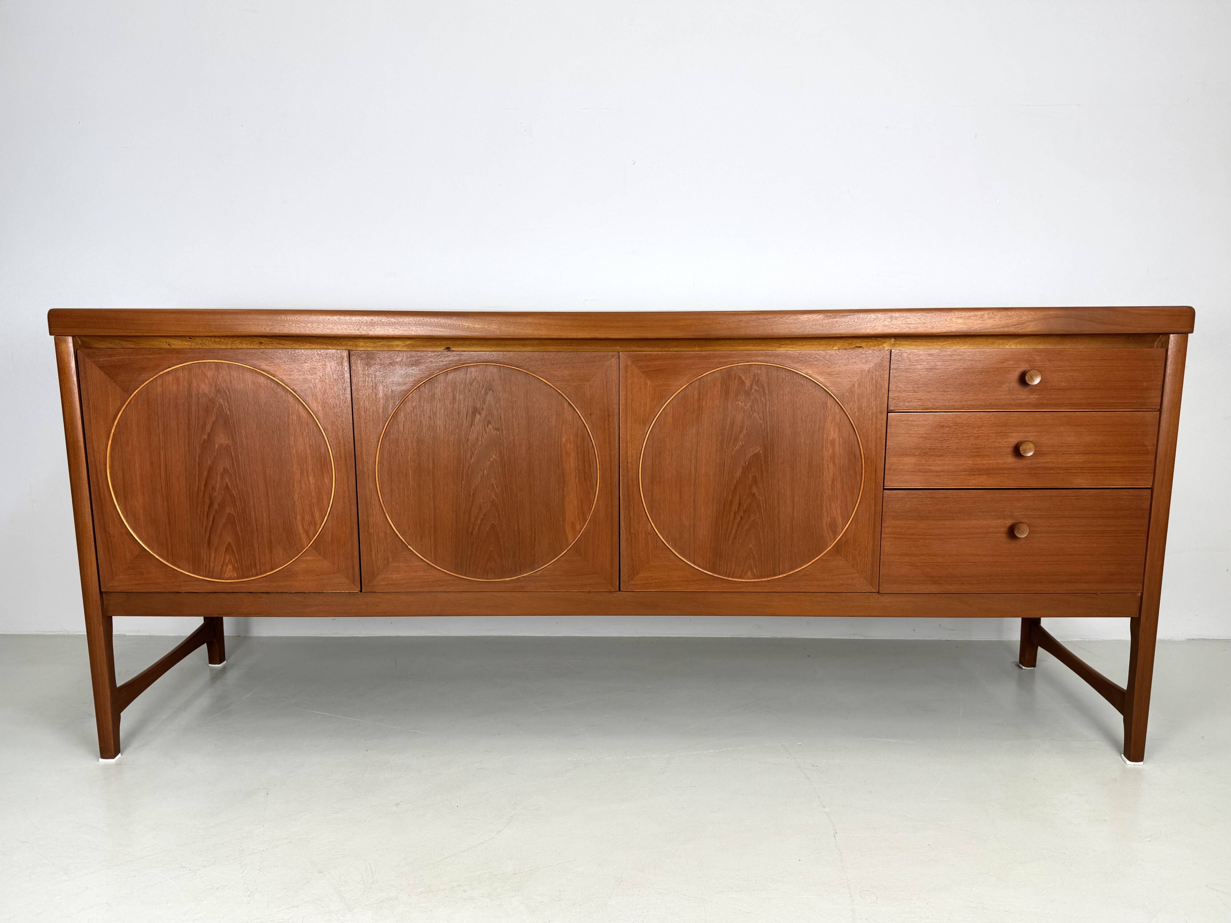 Unique vintage teak sideboard from the 1960s, produced by Nathan.