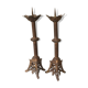 Pair of gilded bronze church candle holders
