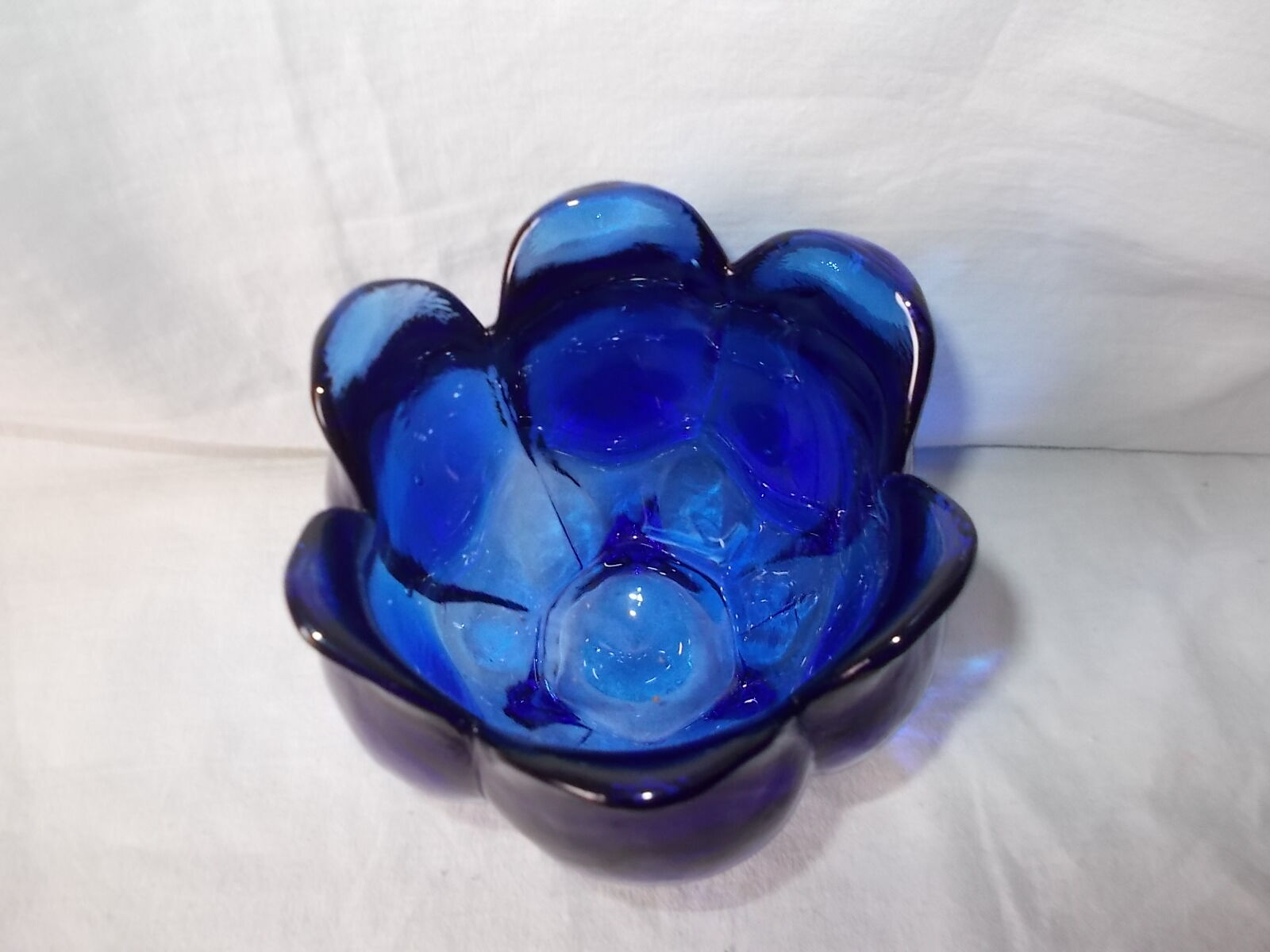 Blue glass vase