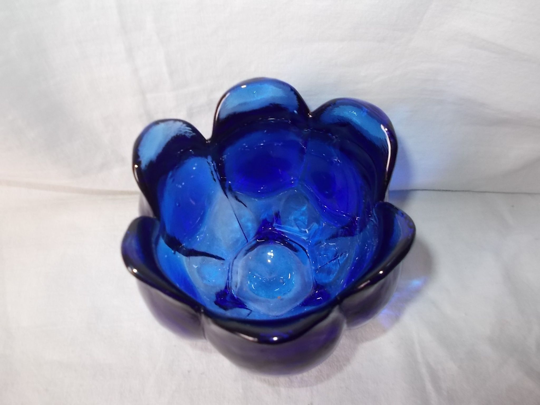 Blue glass vase