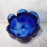 Blue glass vase