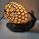 Lampe escargot en vitrail, style Tiffany, Honsel leuchten