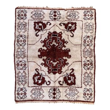 Vintage moroccan Beni Ourain rug 227x193cm