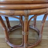 Rattan pouf