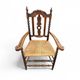 8 (2 x armrest) x ornate wood / bobbin / wicker dining chair / studded chairs