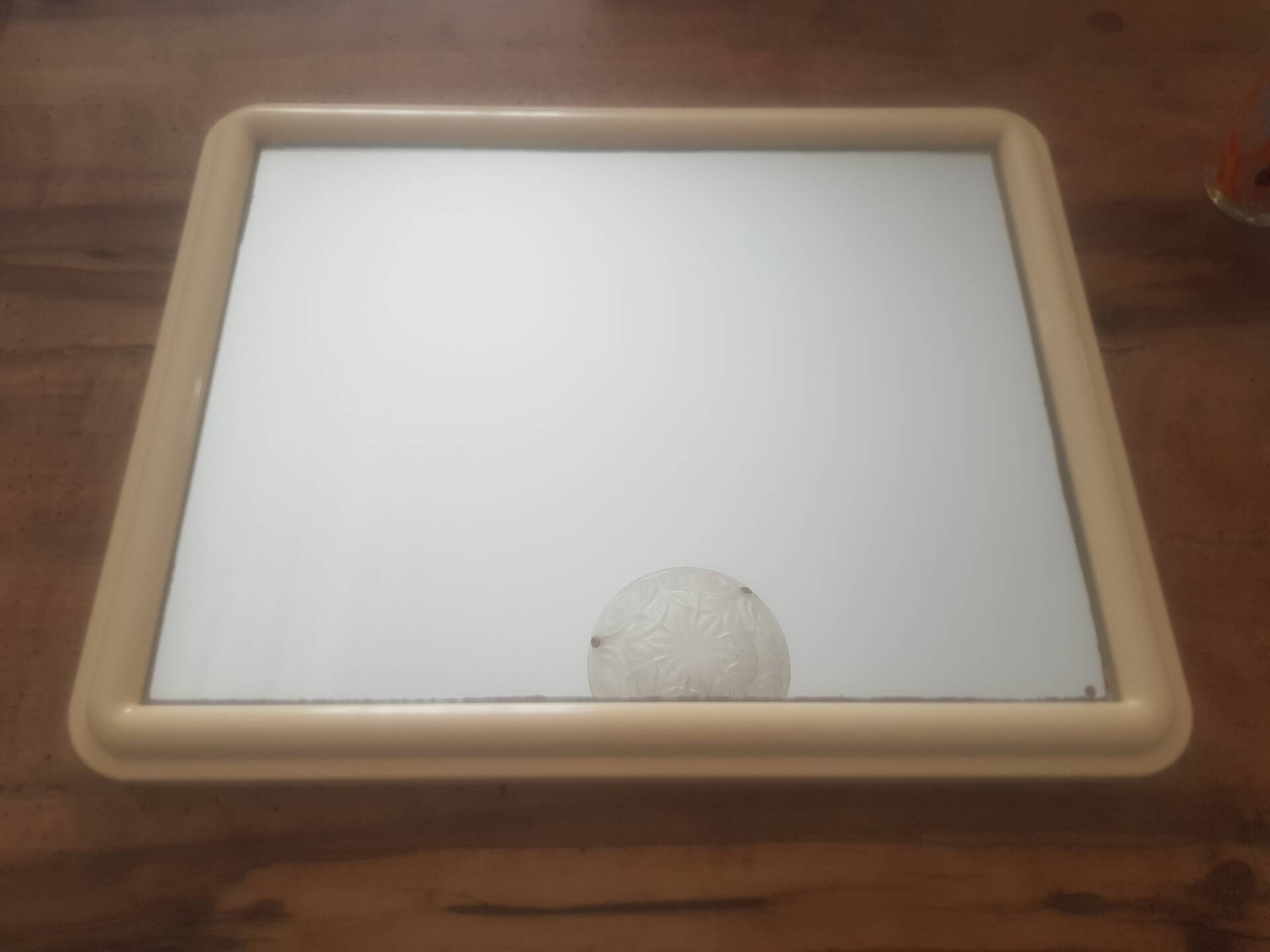 Miroir vintage blanc crème