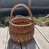 Large round wicker basket