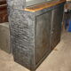 Buffet or Bookcase 2 bodies in polished and varnished steel circa 1960