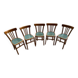 Set of 5 1950s bistro chairs