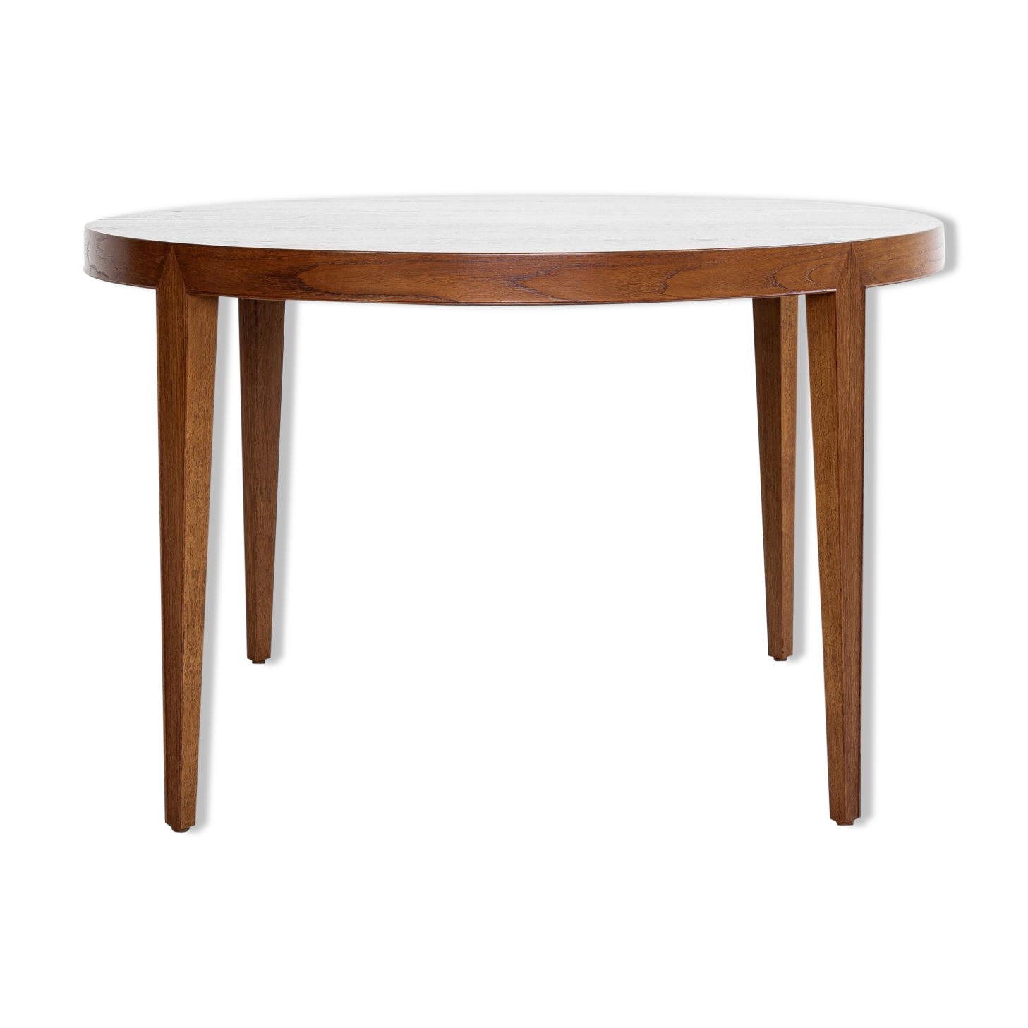 Midcentury Danish round dining table in teak by Severin Hansen for Haslev 1960s