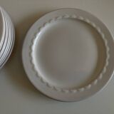 Set of 10 Festons dessert plates by Pierre Motton Gien 1970