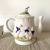 Slurry tea set geese 80s