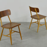 Set of 2 Scandinavian teak chairs 1960s