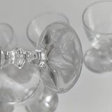Set of 6 crystal wine glasses