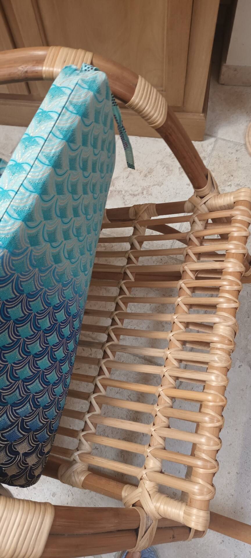 Rocking-chair en rotin