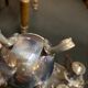 Silver metal tea service