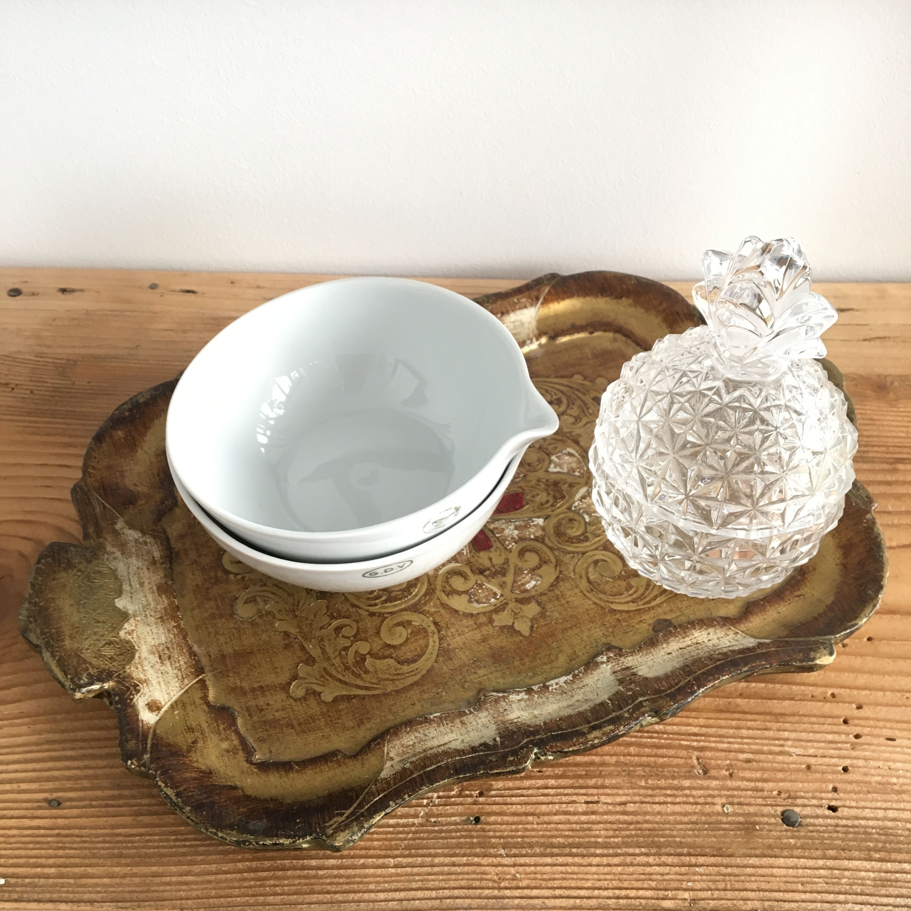 Golden venetian tray