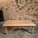 Antique French coffee table in pine with an oak skirt (18th–19th century)