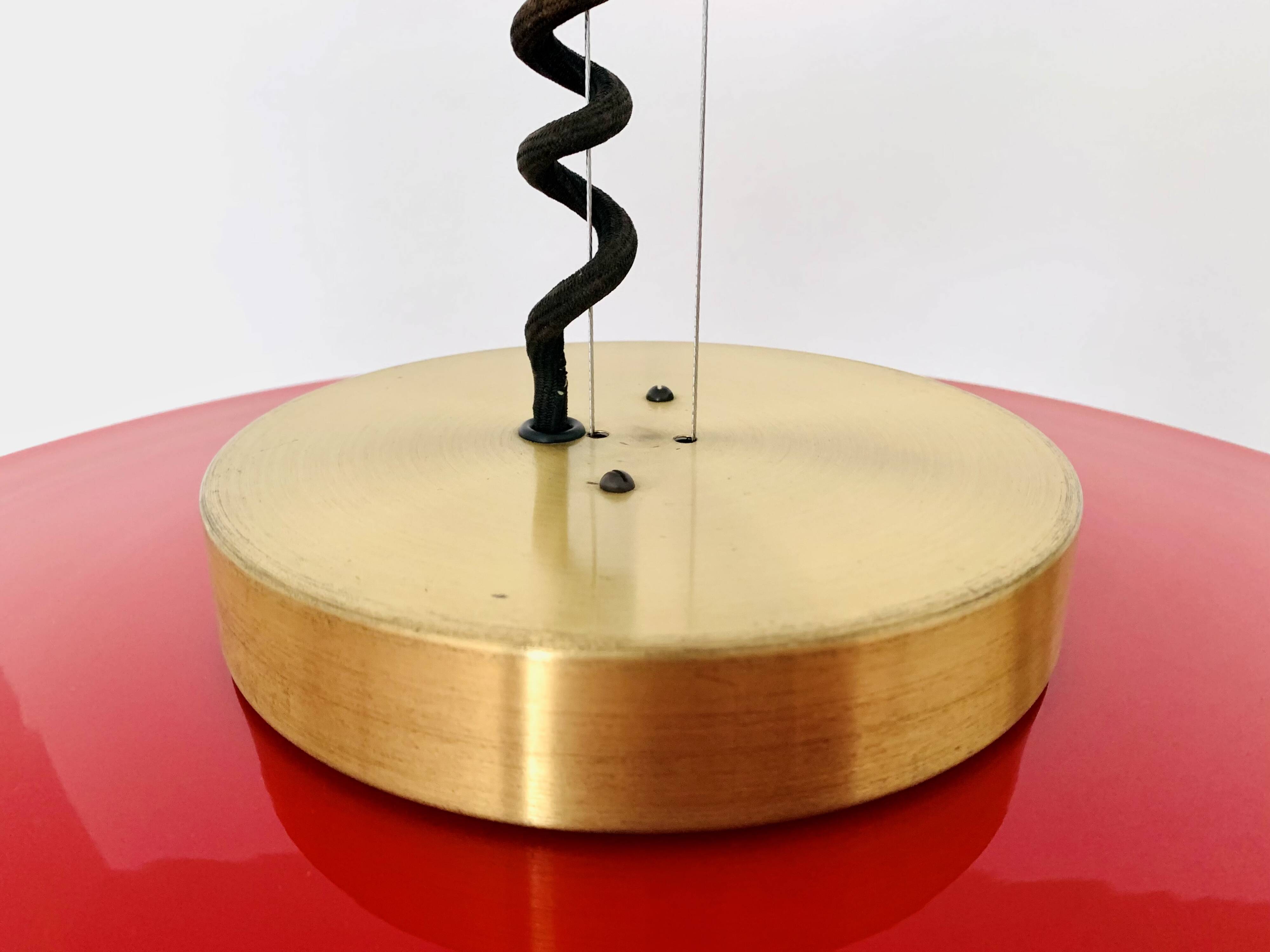 1 of 3 Adjustable Orion Glass Pendant Lamps from Staff