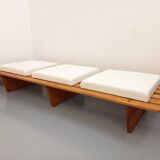 Pair of vintage  Perriand style  pine benches