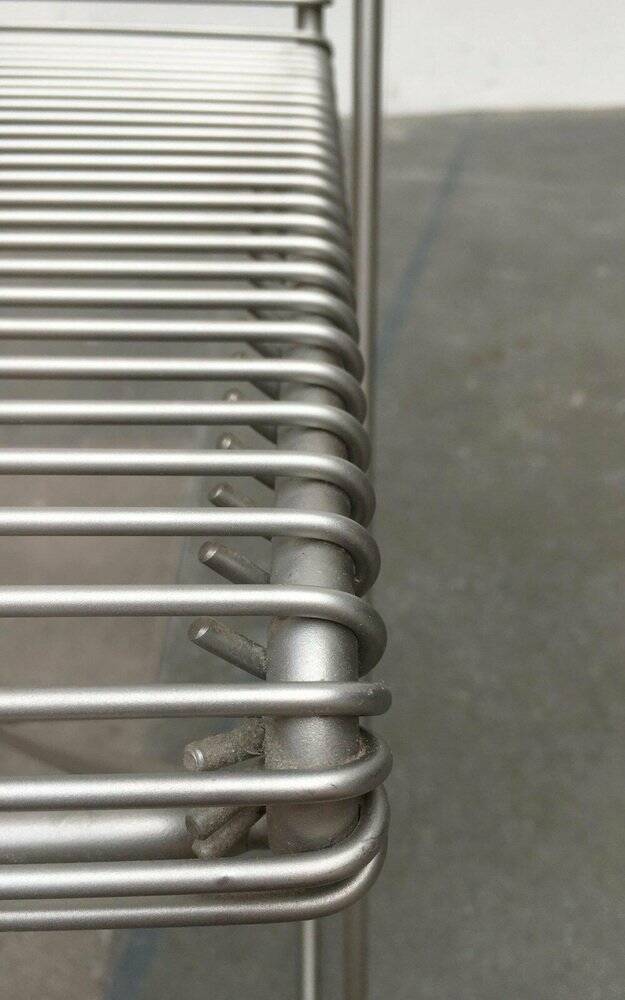 Postmodern German kitchen bar stool Kreuzschwinger by Till Behrens for Schlubach, 1980s.