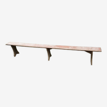 Banc de ferme ancien en bois massif 2.80m