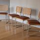 4 chaises Cesca B32 de Marcel Breuer années 70