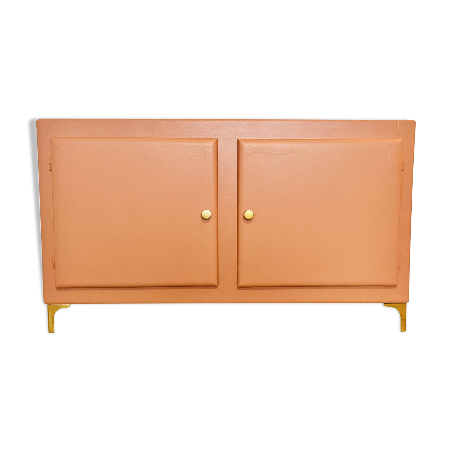 Terracotta painted wooden sideboard