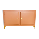 Terracotta painted wooden sideboard