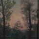 Oil on cardboard by J. Berges undergrowth offered to Guillot de Raffaillac