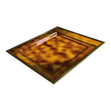 Lucite and gold metal tray by Christian Dior