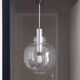 vintage 1970 Limburg bubble glass and chrome pendant light