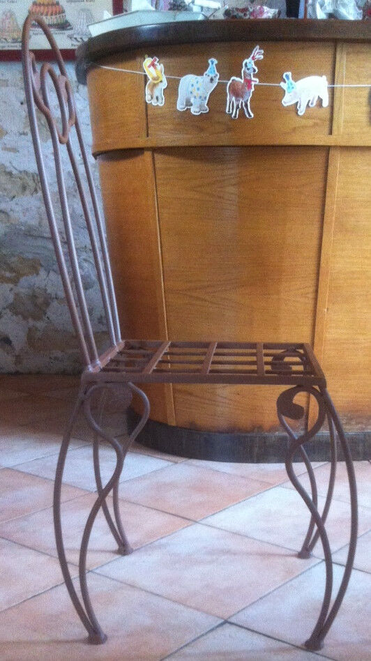 Art Deco wrought iron chair