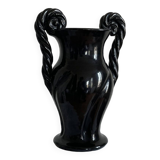 Vallauris black vase
