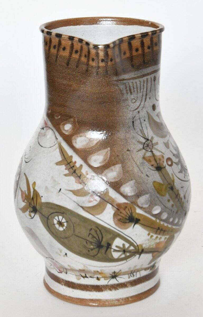 Ceramic jug by André L'Helguen for Keraluc Quimper