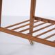 Side table with shelf on wheels - teak - Danish design - 1960s