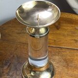 Lucite and brass candlestick, 1960s/70s