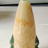 Vase Amphore, moucheté jaune. Style Murano. En verre soufflé. Haut 28 cm