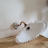 Gooseneck and opaline wall lamp