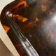 Pair of tortoiseshell lucite trays 1970