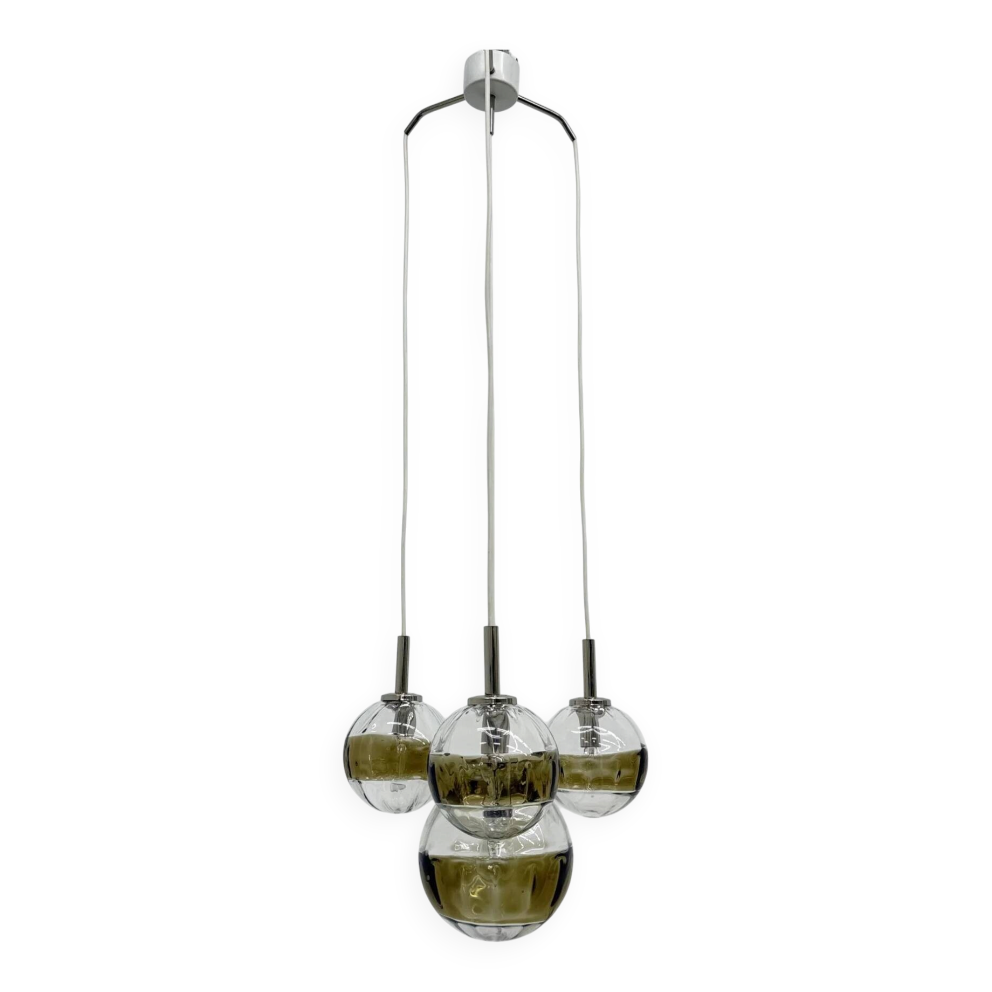 Mid-century design Murano glass cascade hanging lamp, 1970s, Italy