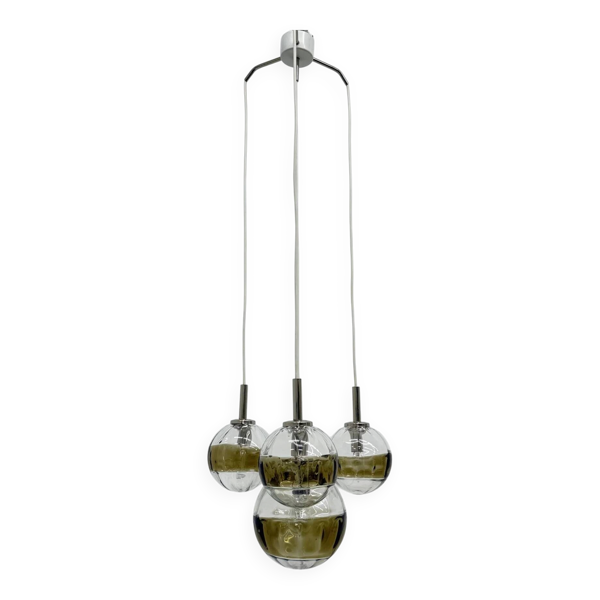 Suspension en verre de Murano à cascade de design des années 50, années 1970, Italie
