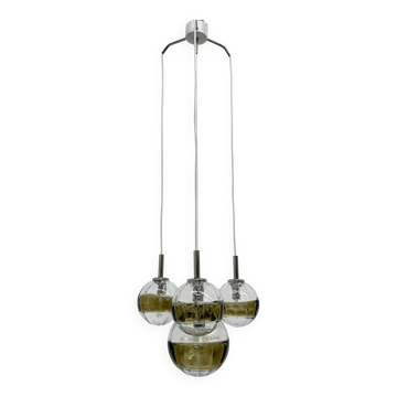 Mid-century design Murano glass cascade hanging lamp, 1970s, Italy