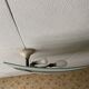 Rectangular ceiling light / chandelier in sandblasted glass and vintage Art Deco chrome