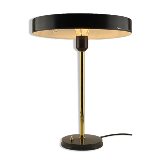 Brown and gold table lamp Timor 69 by Louis Kalff for Philips
