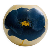 Lunéville earthenware ball vase - "Blue Anemone" collection